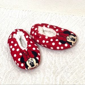 Red Minnie Mouse slipper socks | Baby girl